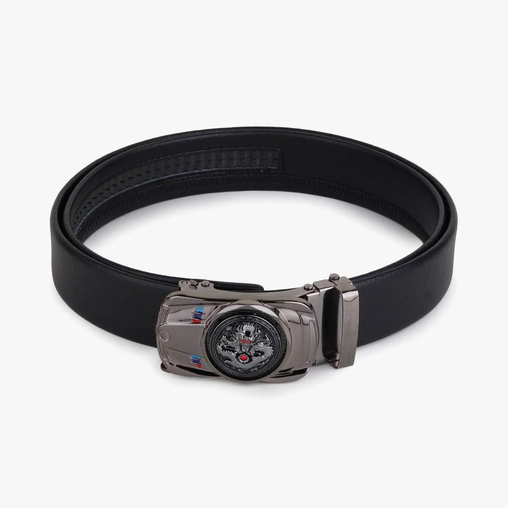 Just Style Men Black Artificial Leather Belt - Image 3